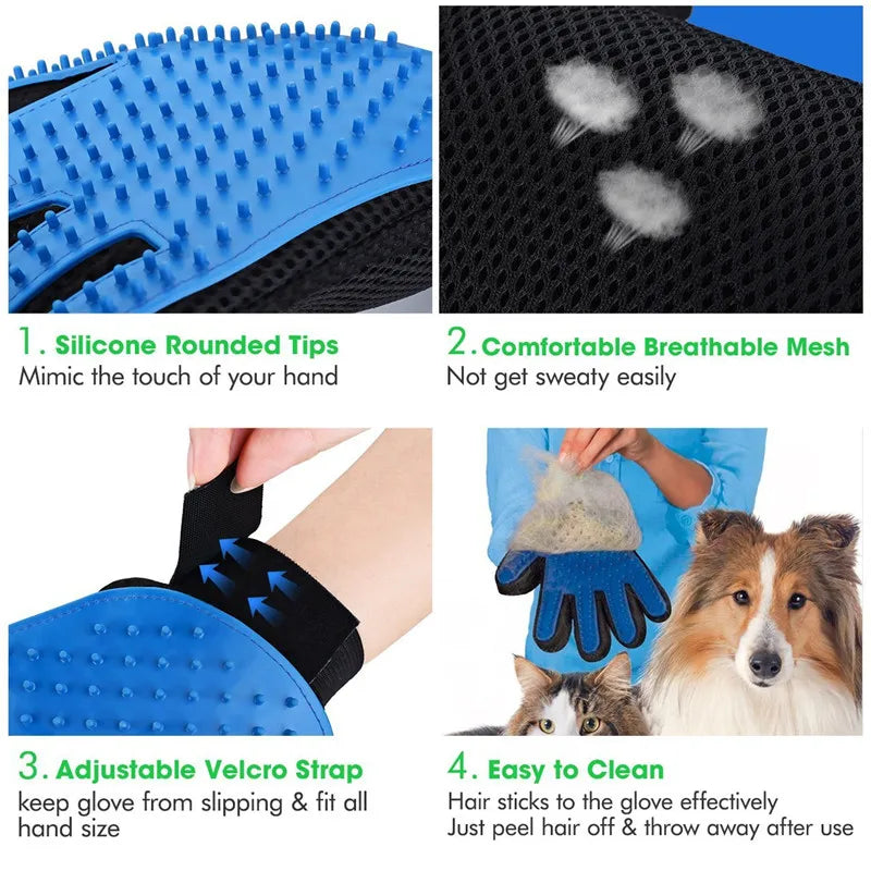 Rubber Glove Pet Brush